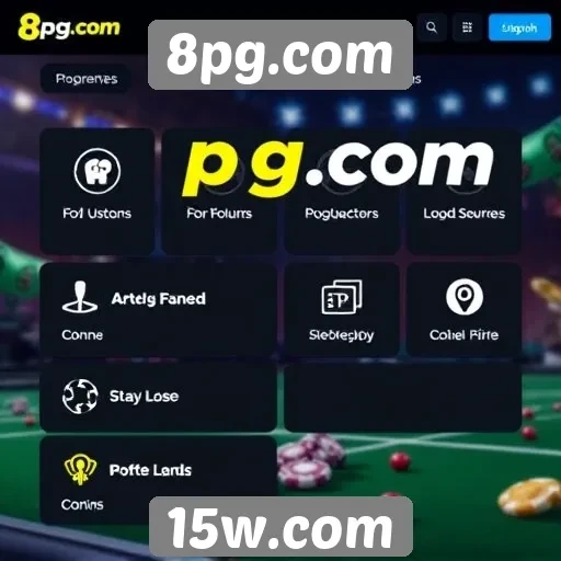 Recursos e funcionalidades do site 8pg.com